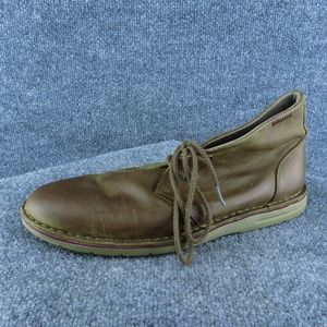 Clarks Men Chukka Boots Brown‎ Leather Lace Up Size 10 Medium